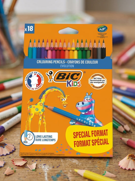 BIC Kids Evolution Colouring Pencils – Set of 18